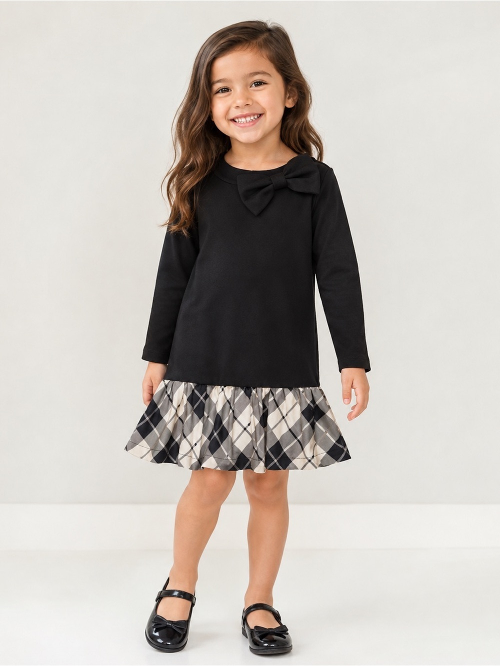 Kate Spade Girls Drop Waist Plaid dress 5Y
